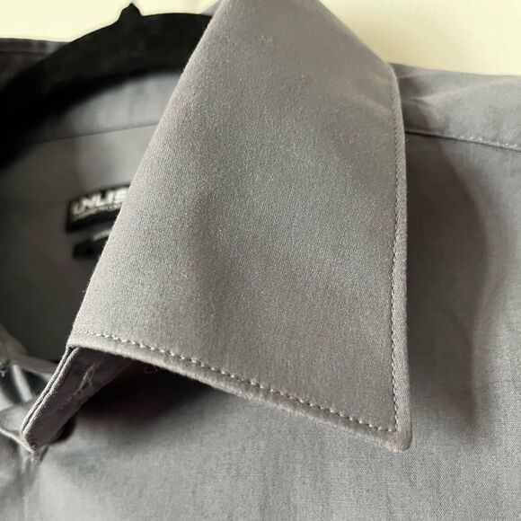 Unlisted by Kenneth Cole grey, long-sleeved, dress button down shirt, 16 (32-33) - Picture 3 of 7